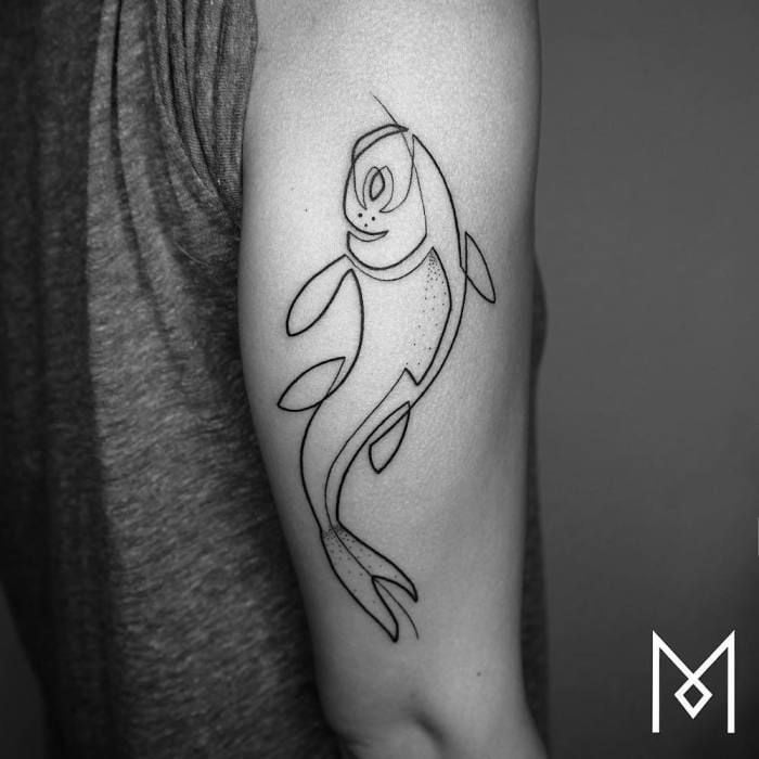 Татуировки, направени само от една линия – самото съвършенство