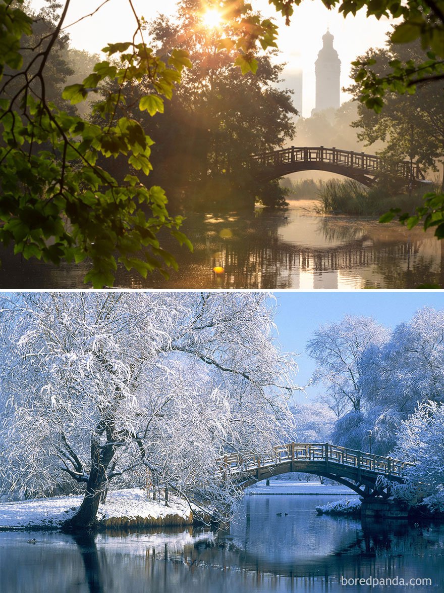 Магически снимки на живописни места преди и през зимата