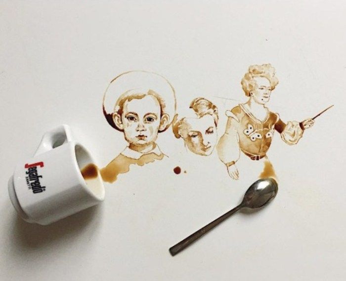 Да рисуваш с кафе