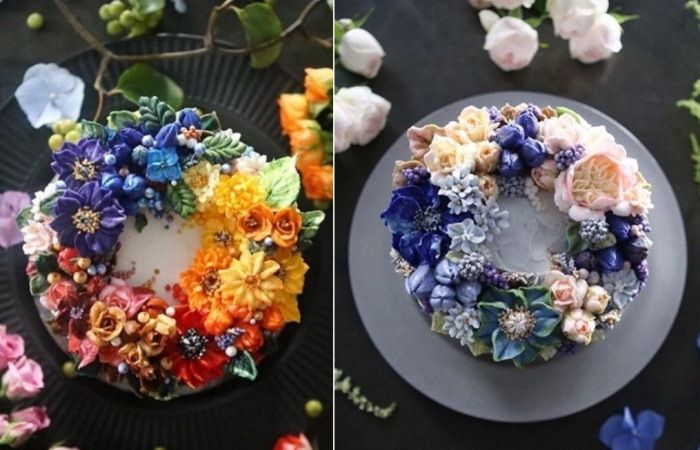 Икебана с цветя от крем: изкуството, което става за ядене