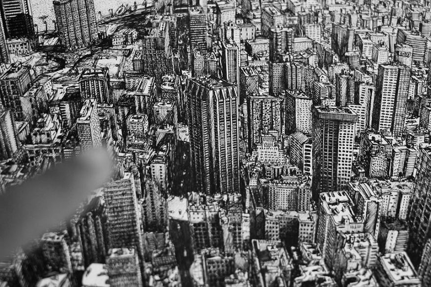 Изумително – студент от Египет пресъздаде всички сгради на Ню Йорк на лист