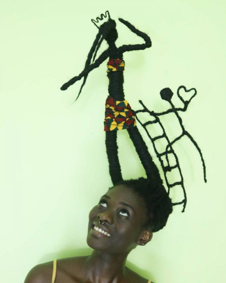Да превърнеш собствената си коса в изкуство – урок от африканската художничка Летисия Кай