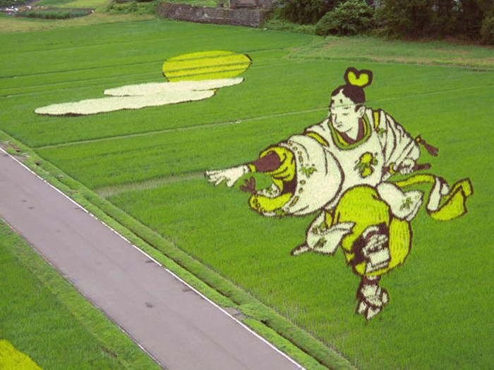 Изкуството е навсякъде – дори в японските оризови полета