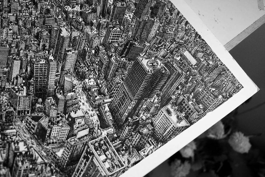 Изумително – студент от Египет пресъздаде всички сгради на Ню Йорк на лист