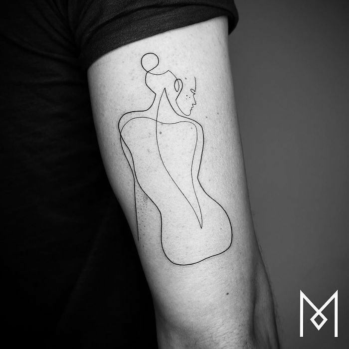 Татуировки, направени само от една линия – самото съвършенство