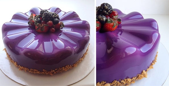 Изумителни снимки и рецепта на торти "Мраморно огледало"