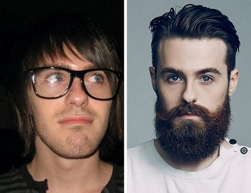 С и без брада: Снимки показващи, как това променя мъжете