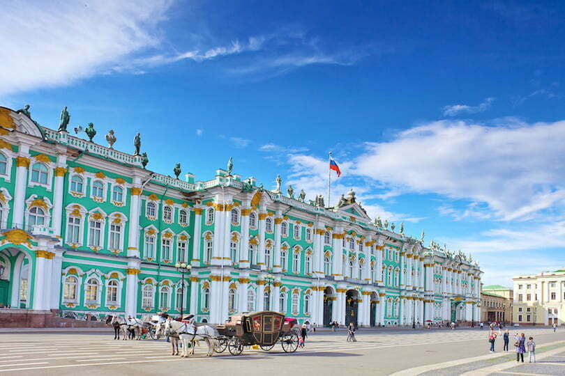 View Winter Palace in Saint Petersburg.