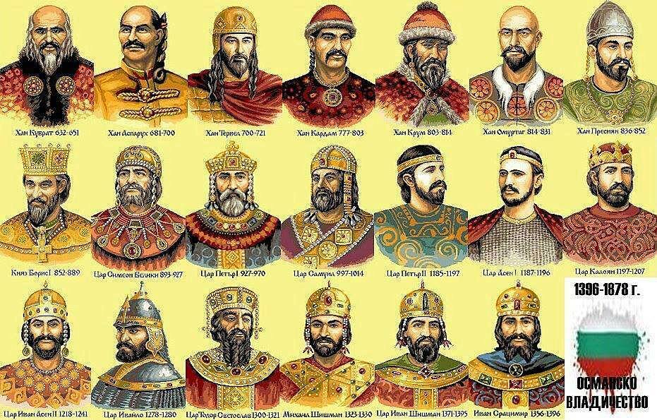 Кратка история на българските владетели и царе