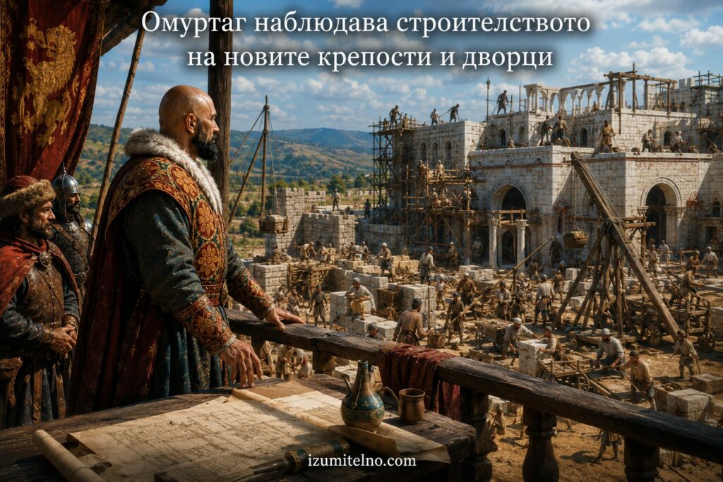 Омуртаг наблюдава строителството на Плиска